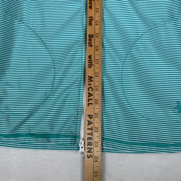 UV Skinz UPF 50+ Sunwear Jacket Womens Medium Teal Striped Full Zip Rash Guard - Picture 8 of 10